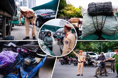 CSGT ngăn chặn hàng loạt xe máy 'nhiều không' trên Đại lộ Thăng Long