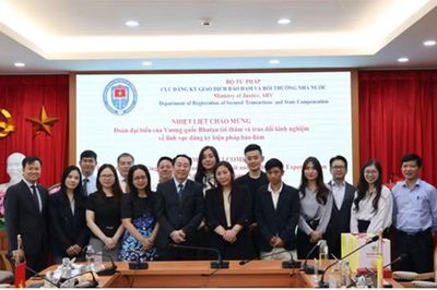 Cục Đăng ký giao dịch bảo đảm tiếp đón đoàn Bhutan trong hợp tác quốc tế