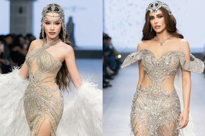 Hoa hậu MGI All Stars Vanessa Pulgarín tham gia show của NTK Nguyễn Minh Tuấn