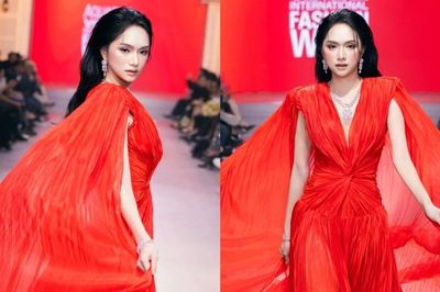 Hoa hậu Hương Giang xuất hiện rực rỡ tại Tuần lễ Thời trang Quốc tế Việt Nam