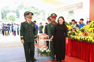 Lào Cai tổ chức truy điệu và an táng 9 hài cốt liệt sĩ tại xã Bát Xát