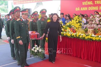 Truy điệu, an táng hài cốt liệt sĩ tại Bát Xát, Lào Cai