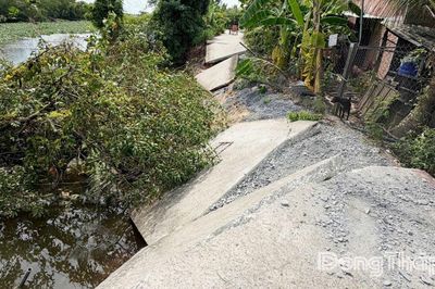 Xã Hiệp Đức: 9 điểm sạt lở, sụt lún bờ sông, cần hỗ trợ hơn 18 tỷ đồng khắc phục