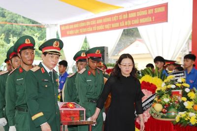Xúc động lễ truy điệu, an táng 9 hài cốt liệt sĩ hy sinh bảo vệ biên giới phía Bắc của Tổ quốc