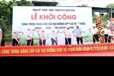 Xã Trạm Thản khởi công công trình 'Nâng cấp, cải tạo đường giao thông nông thôn'