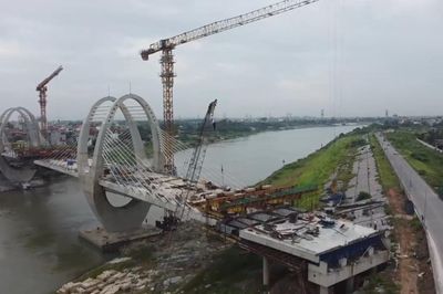 Dự án cầu Đuống mới bước vào giai đoạn nước rút