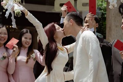 'Bé' Xuân Nghi rạng rỡ bên chồng kỹ sư Việt kiều trong lễ vu quy