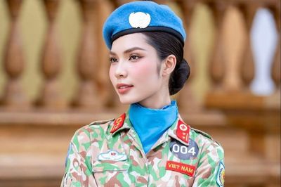 Nữ Trung úy gây sốt ở Hoa hậu Hòa Bình Việt Nam