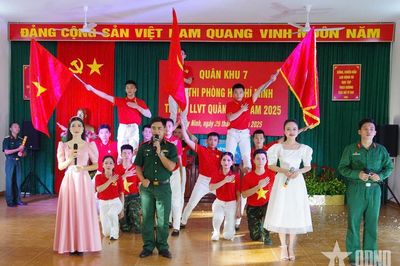 Thượng úy Vi Ngọc Linh - 'MC của đơn vị' tại Trung đoàn 4 (Sư đoàn 5, Quân khu 7)