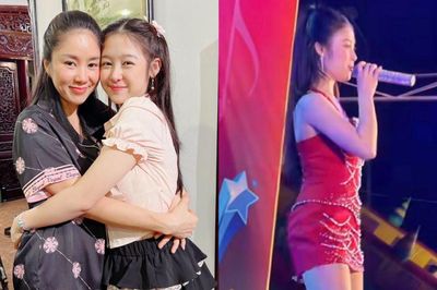 'Con gái' Lê Phương và Lương Thế Thành đi hát hội chợ gây tranh cãi