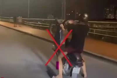 Đà Nẵng: 'Làm xiếc' khi đi xe máy một bánh, thanh niên bị tịch thu phương tiện