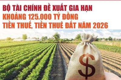 Infographics: Bộ Tài chính đề xuất gia hạn khoảng 125.000 tỷ đồng tiền thuế, tiền thuê đất năm 2026