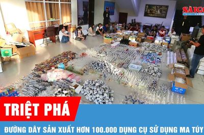 Triệt phá đường dây sản xuất hơn 100.000 dụng cụ sử dụng ma túy