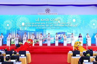 Thủ tướng dự lễ khởi công 5 tuyến đường sắt, 3 dự án nhà ở cho thuê tại Hà Nội