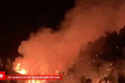 Hàng trăm người xuyên đêm khống chế cháy rừng tại xã Thiên Nhẫn