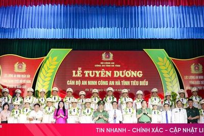 Công an Hà Tĩnh tuyên dương 25 cán bộ an ninh tiêu biểu