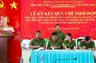 Ký kết quy chế phối hợp phòng cháy, chữa cháy và cứu nạn, cứu hộ giữa lực lượng chính quy và công an các xã