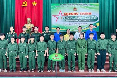 98 chiến sĩ nhí Gia Lai tham gia chương trình 'Học kỳ trong quân đội'