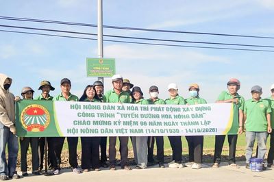 Hội Nông dân xã Hòa Trí ra mắt 'Tuyến đường hoa nông dân'