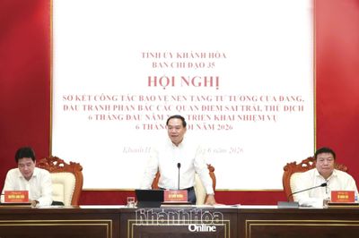 Ban Chỉ đạo 35 tỉnh sơ kết công tác bảo vệ nền tảng tư tưởng của Đảng 6 tháng đầu năm 2026