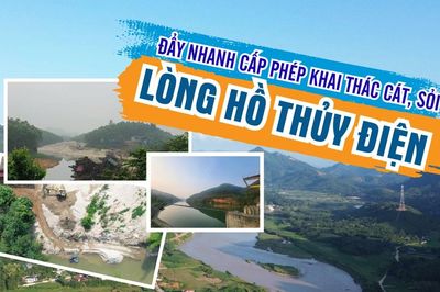 Đẩy nhanh cấp phép khai thác cát, sỏi lòng hồ thủy điện