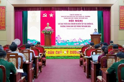 Triển khai nhiệm vụ diễn tập tác chiến xã, phường trong khu vực phòng thủ năm 2026