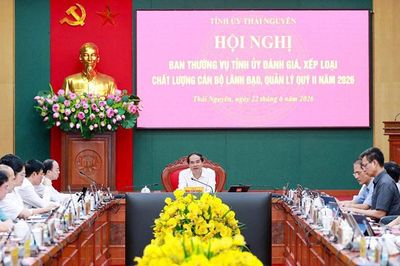 Đánh giá, xếp loại cán bộ thuộc diện Ban Thường vụ Tỉnh ủy quản lý