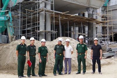 Bộ CHQS tỉnh kiểm tra tiến độ thi công Trạm khách 435