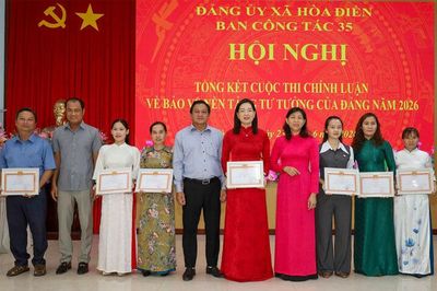 Hòa Điền tổng kết Cuộc thi Chính luận về bảo vệ nền tảng tư tưởng của Đảng năm 2026