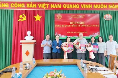 Công bố quyết định kiện toàn nhân sự cấp phòng cơ quan Ủy ban Kiểm tra Tỉnh ủy