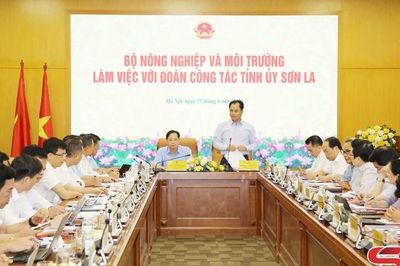 Bộ trưởng Bộ Nông nghiệp và Môi trường làm việc với Thường trực Tỉnh ủy Sơn La