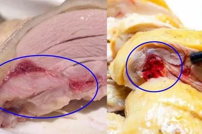 Gà luộc chín kỹ nhưng vẫn đỏ xương: Vì sao?