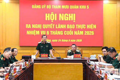 Đảng ủy Bộ Tham mưu Quân khu 5 lãnh đạo nâng cao chất lượng tham mưu, chỉ đạo nhiệm vụ quân sự, quốc phòng