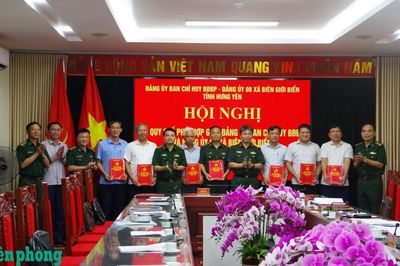 Đảng ủy Bộ đội Biên phòng tỉnh Hưng Yên ký kết Quy chế phối hợp với Đảng ủy các xã ven biển