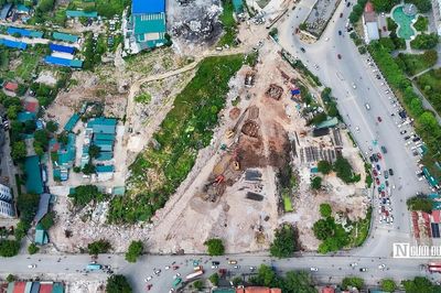 Hà Nội: Thi công rầm rộ tại nút giao Phạm Tu - đường 70