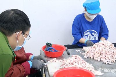 Tạm giữ hàng tấn chân gà có dấu hiệu vi phạm