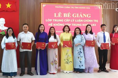 Trường Chính trị tỉnh bế giảng lớp trung cấp lý luận chính trị hệ không tập trung khóa 183