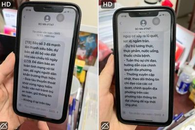Lỗi kỹ thuật gửi tin nhắn cảnh báo bão từ năm 2024 đến nhiều người dân