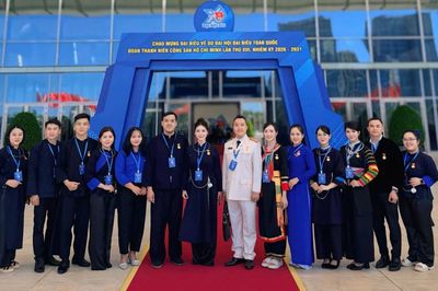 Đoàn đại biểu Cao Bằng tham dự Phiên làm việc thứ nhất Đại hội Đoàn toàn quốc lần thứ XIII