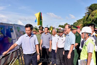 Giữ vững tiến độ, đảm bảo chất lượng thi công các công trình trên đảo Hòn Khoai