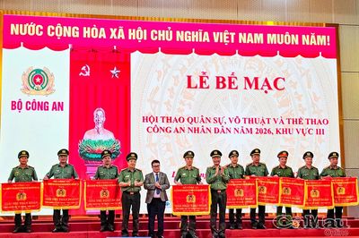 Công an Cà Mau giành giải Ba toàn đoàn tại Hội thao CAND khu vực III