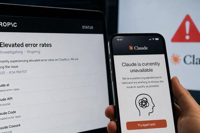 Claude gặp lỗi diện rộng, người dùng AI toàn cầu bị gián đoạn