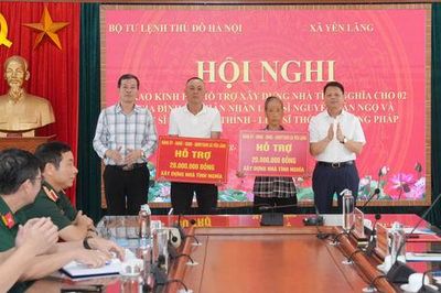 Xã Yên Lãng trao hỗ trợ xây nhà tình nghĩa cho gia đình chính sách
