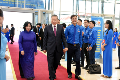 Tổng Bí thư, Chủ tịch nước Tô Lâm dự phiên trọng thể Đại hội đại biểu toàn quốc Đoàn TNCS Hồ Chí Minh lần thứ XIII