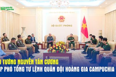 Đại tướng Nguyễn Tân Cương tiếp Phó tổng Tư lệnh Quân đội Hoàng gia Campuchia