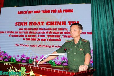 Bộ đội Biên phòng thành phố Hải Phòng tổ chức sinh hoạt chỉnh huấn toàn diện