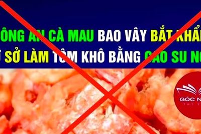 Triệu tập người đàn ông Hà Nội tung tin giả 'tôm khô Cà Mau làm bằng cao su non'
