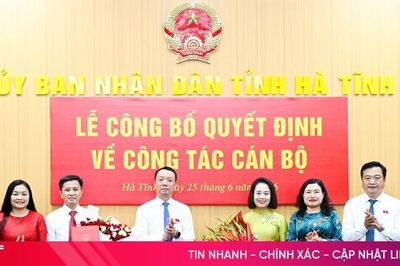 Công bố quyết định bổ nhiệm các Phó Giám đốc Sở KH&CN, Sở Tư pháp Hà Tĩnh