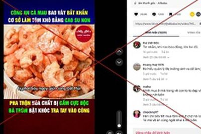 Sự thật về thông tin 'tôm khô làm bằng cao su non'