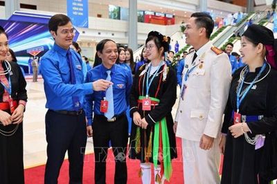 Các đại biểu dự phiên trọng thể Đại hội Đoàn toàn quốc lần thứ XIII